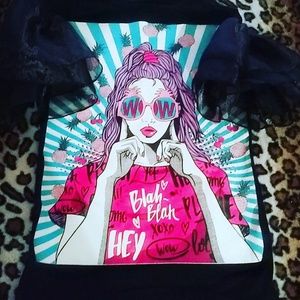 Virtuous Diva Fashions ruffle sleeve shirt